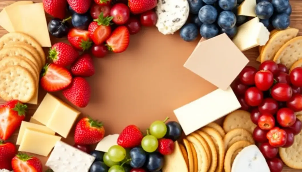A vibrant and colorful charcuterie board, perfect for impressing at any gathering.